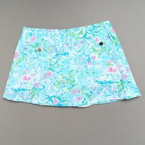 Lilly Pulitzer Madison Skort What A Lovely Place Sz XL Skirt Shorts Pull On